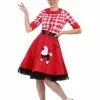 Fun Costumes Plus Size 50s Sock Hop Darling Women's Costume Dress -Costumes Sales 50s darling plus size womens costume