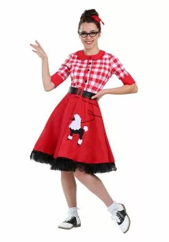 Fun Costumes Plus Size 50s Sock Hop Darling Women's Costume Dress