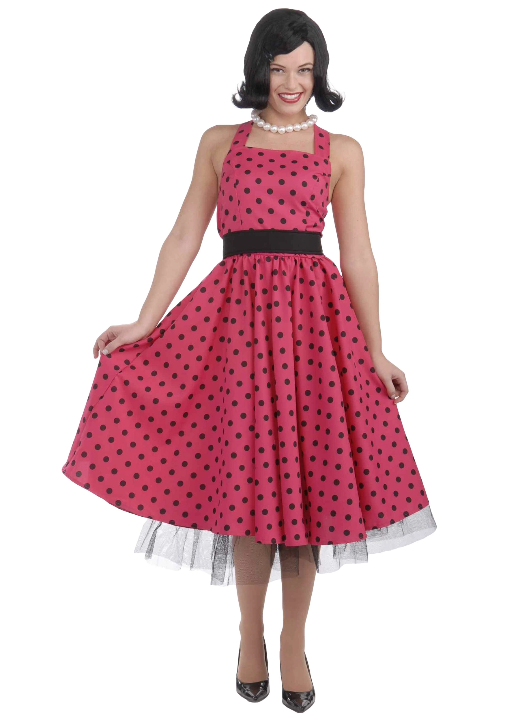 Forum Novelties, Inc 50s Polka Dot Dress Costume 3 Forum Novelties, Inc 50s Polka Dot Dress Costume