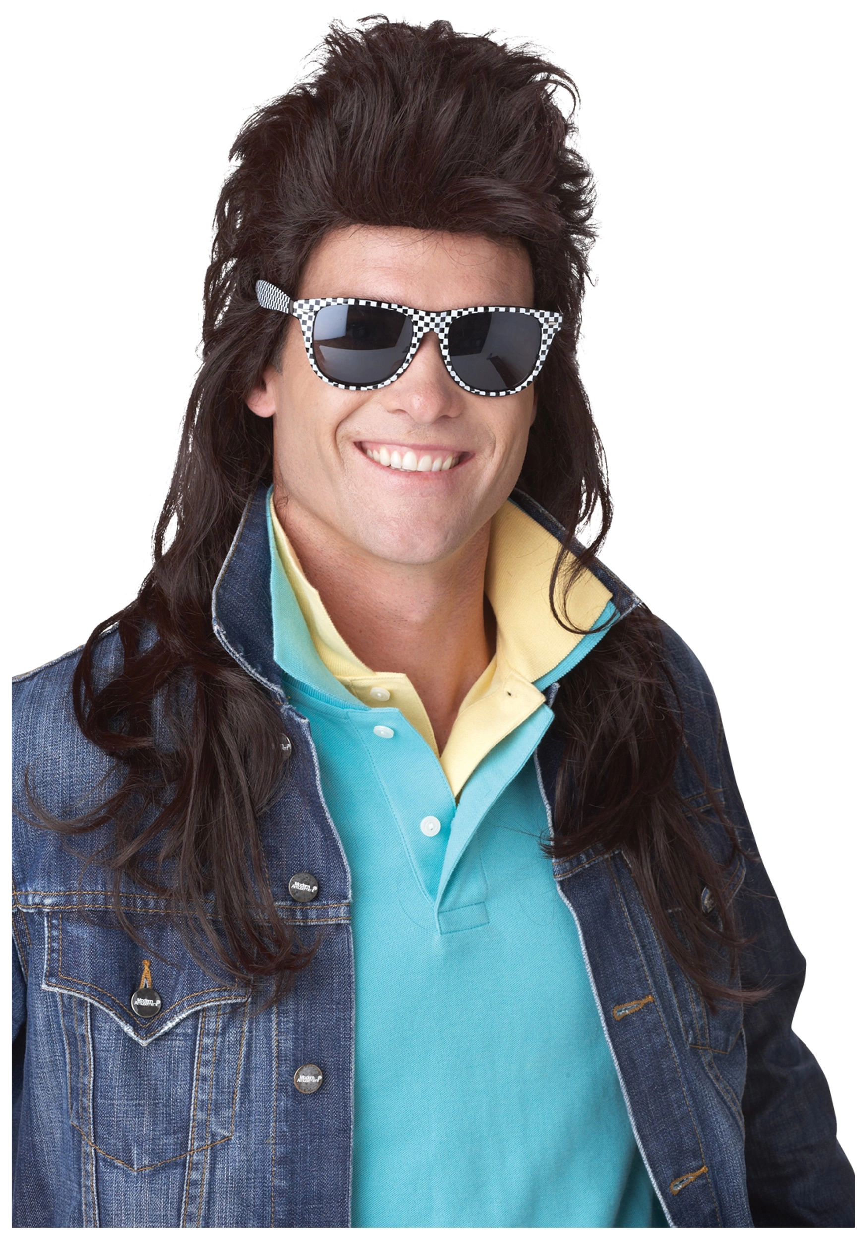California Costume Collection 80s Brown Rock Mullet Wig 3 California Costume Collection 80s Brown Rock Mullet Wig