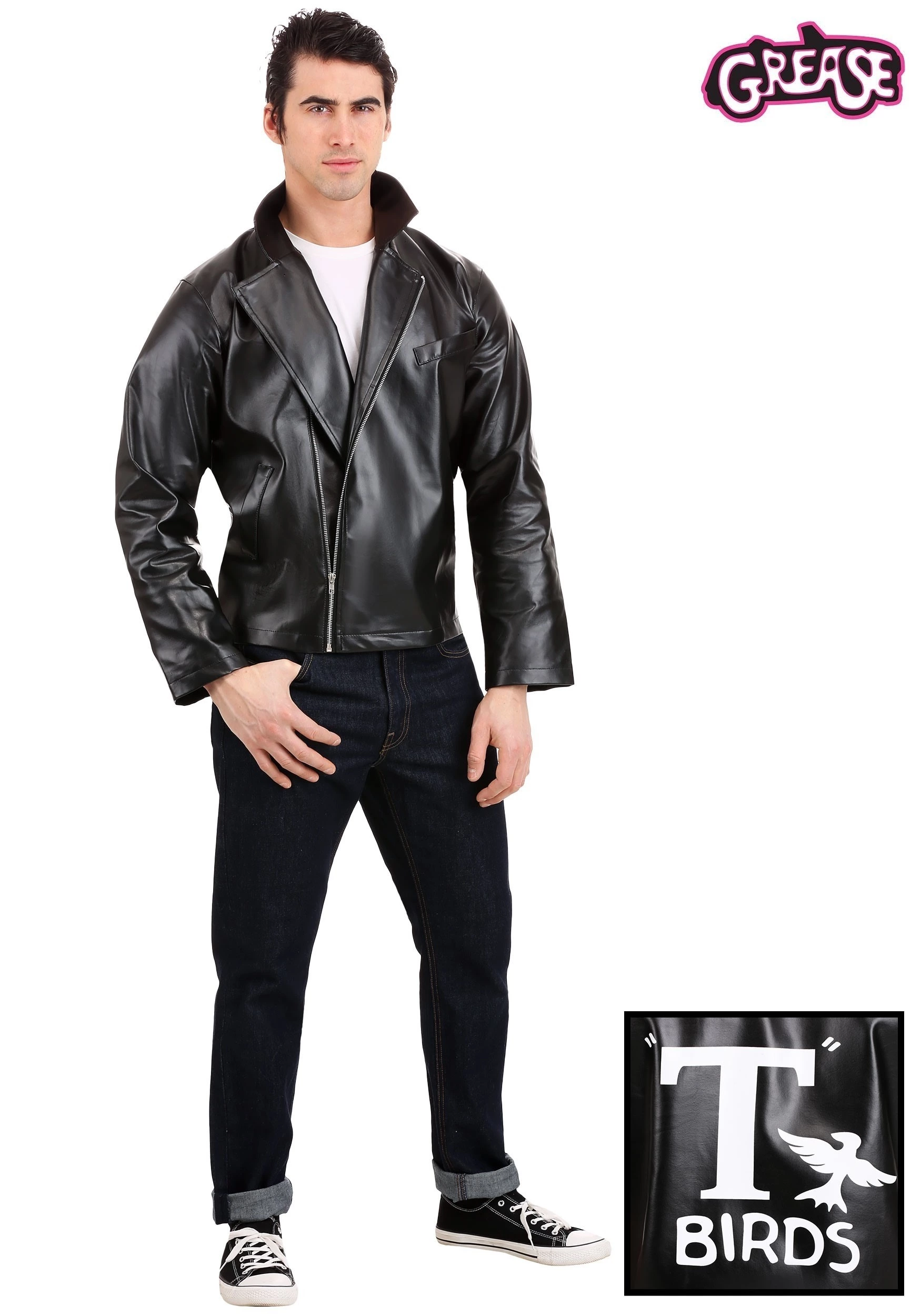 Fun Costumes Men's Grease T-Birds Jacket Costume 3 Fun Costumes Men's Grease T-Birds Jacket Costume