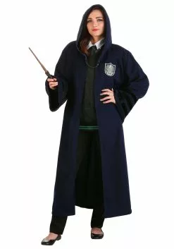 Elope Vintage Harry Potter Hogwarts Slytherin Robe 18 Elope Vintage Harry Potter Hogwarts Slytherin Robe -Costumes Sales adult vintage harry potter hogwarts slytherin rob alt 3