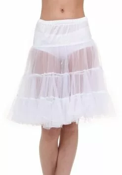 Fun Costumes White Knee Length Crinoline For Adults