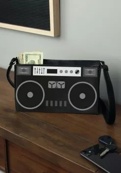 Fushengyuan Industry CO., Black Boombox Costume Purse 9 Fushengyuan Industry CO., Black Boombox Costume Purse -Costumes Sales boombox purse alt 3
