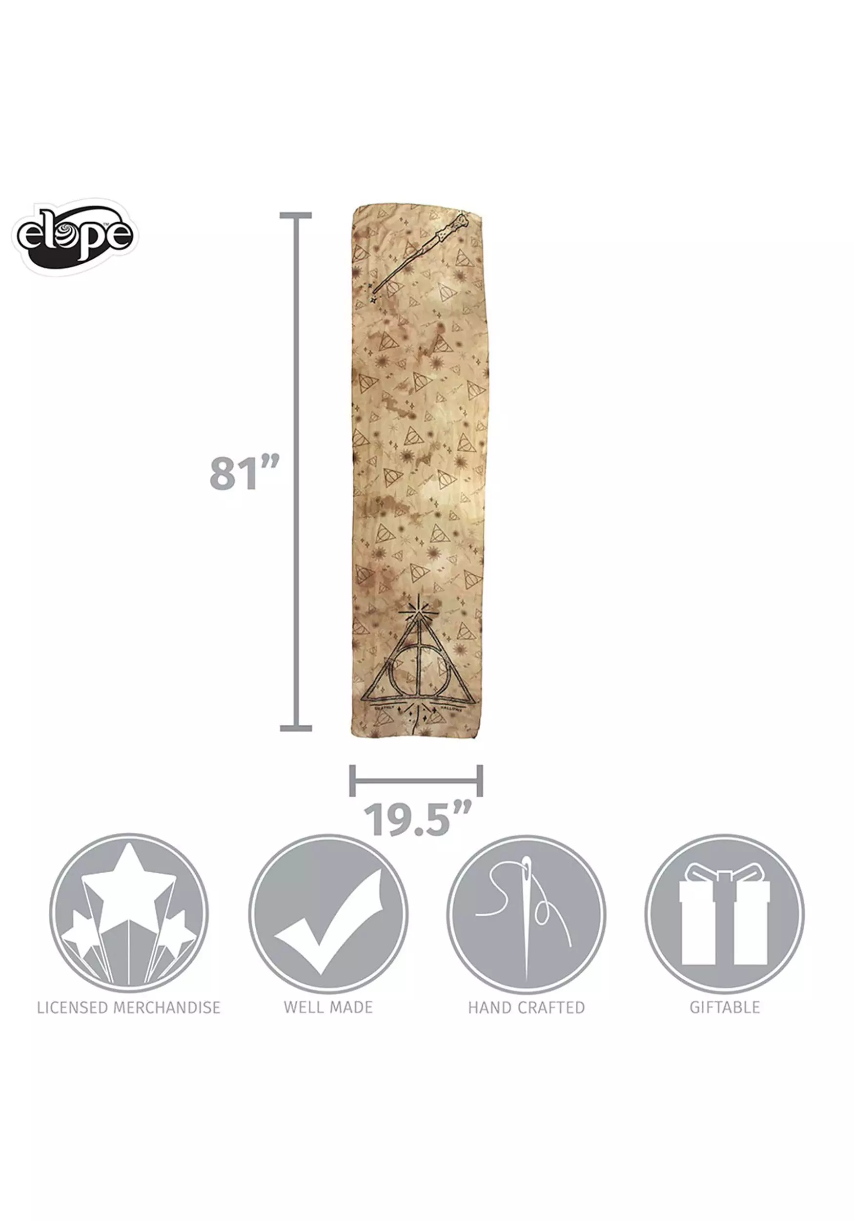 Elope Harry Potter | Deathly Hallows Lightweight Scarf 8 Elope Harry Potter | Deathly Hallows Lightweight Scarf - Image 6