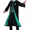 Jerry Leigh Deluxe Harry Potter Slytherin Adult Plus Size Robe Costume -Costumes Sales deluxe harry potter adult plus size slytherin robe