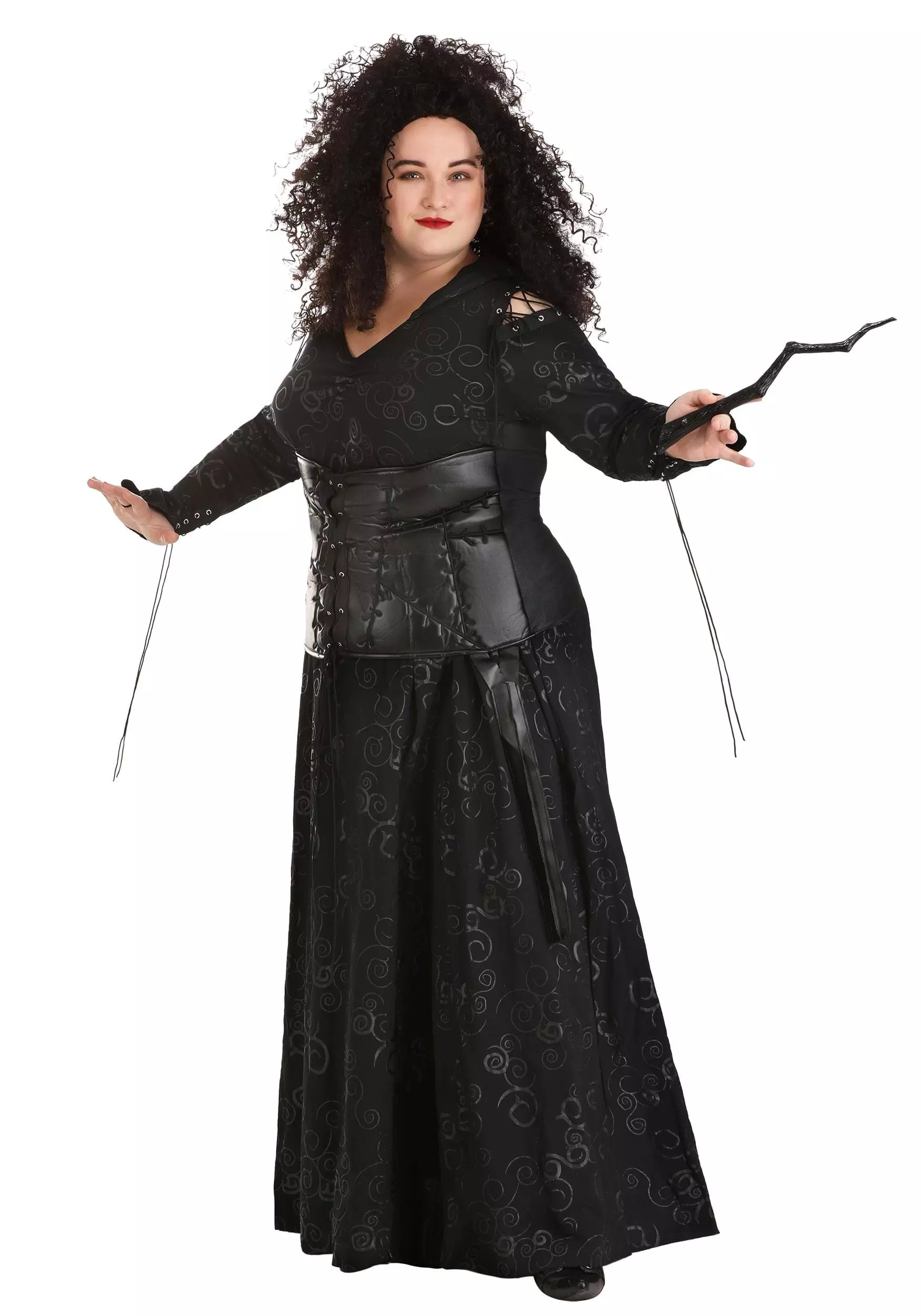 Jerry Leigh Deluxe Harry Potter Bellatrix Plus Size Womens Costume 3 Jerry Leigh Deluxe Harry Potter Bellatrix Plus Size Womens Costume