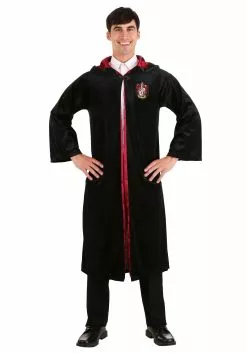 Jerry Leigh Deluxe Harry Potter Gryffindor Adult Plus Size Robe Costume -Costumes Sales deluxe harry potter plus size adult gryffindor robe costume