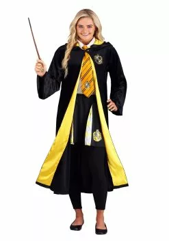 Jerry Leigh Deluxe Harry Potter Adult Plus Size Hufflepuff Robe Costume