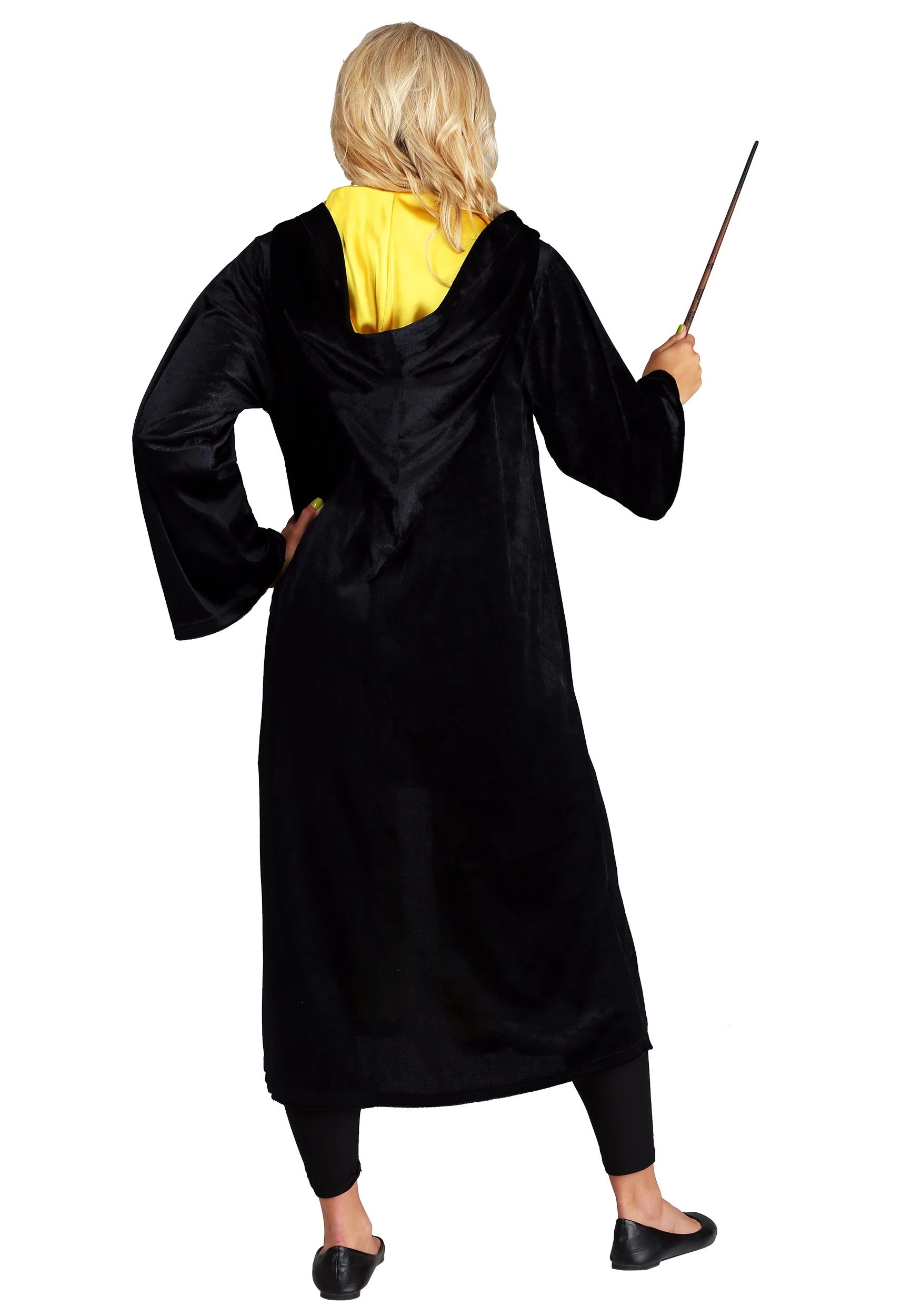 Jerry Leigh Deluxe Harry Potter Adult Plus Size Hufflepuff Robe Costume 4 Jerry Leigh Deluxe Harry Potter Adult Plus Size Hufflepuff Robe Costume - Image 2