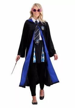 Jerry Leigh Deluxe Harry Potter Adult Plus Size Ravenclaw Robe Costume -Costumes Sales deluxe harry potter plus size adult ravenclaw robe alt2