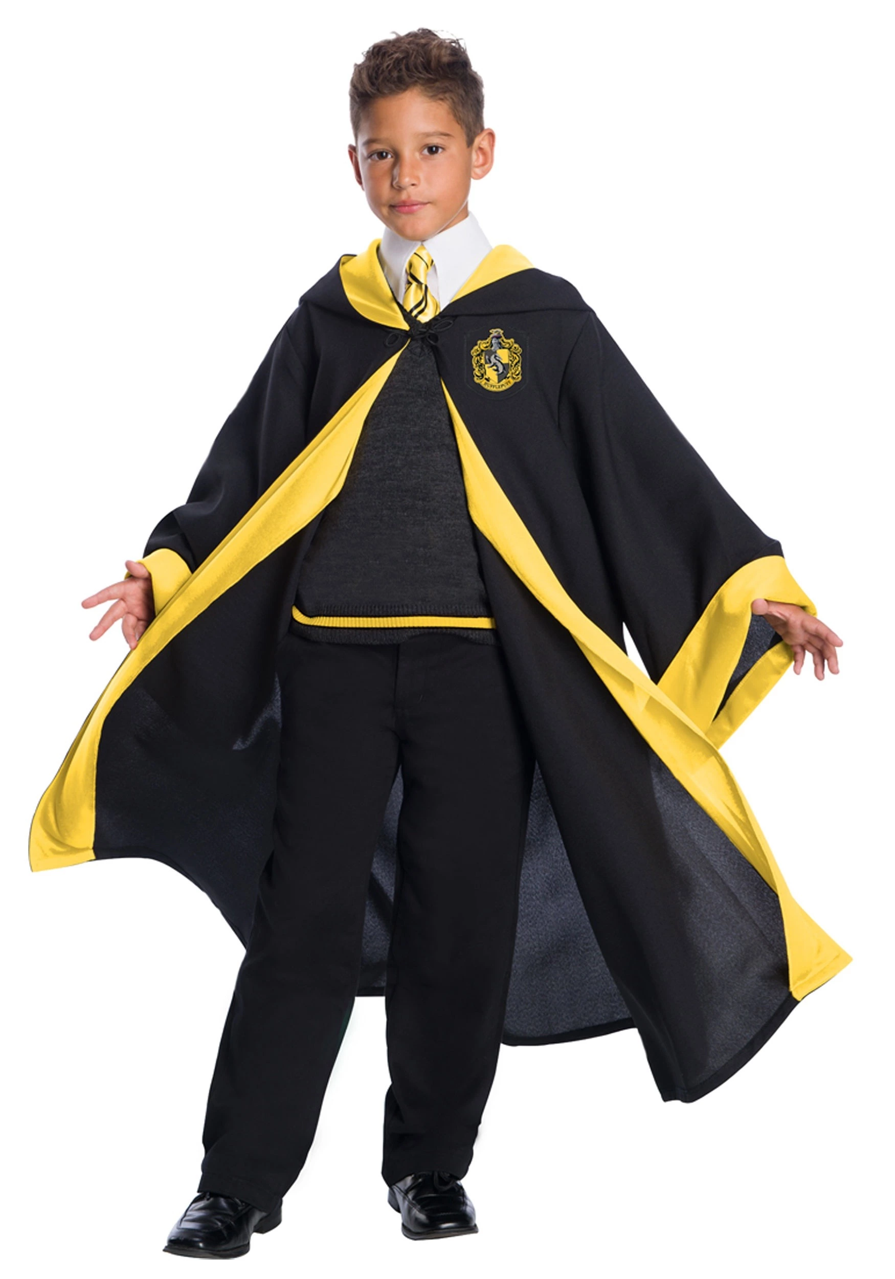 Charades Deluxe Kids Hufflepuff Student Costume 3 Charades Deluxe Kids Hufflepuff Student Costume