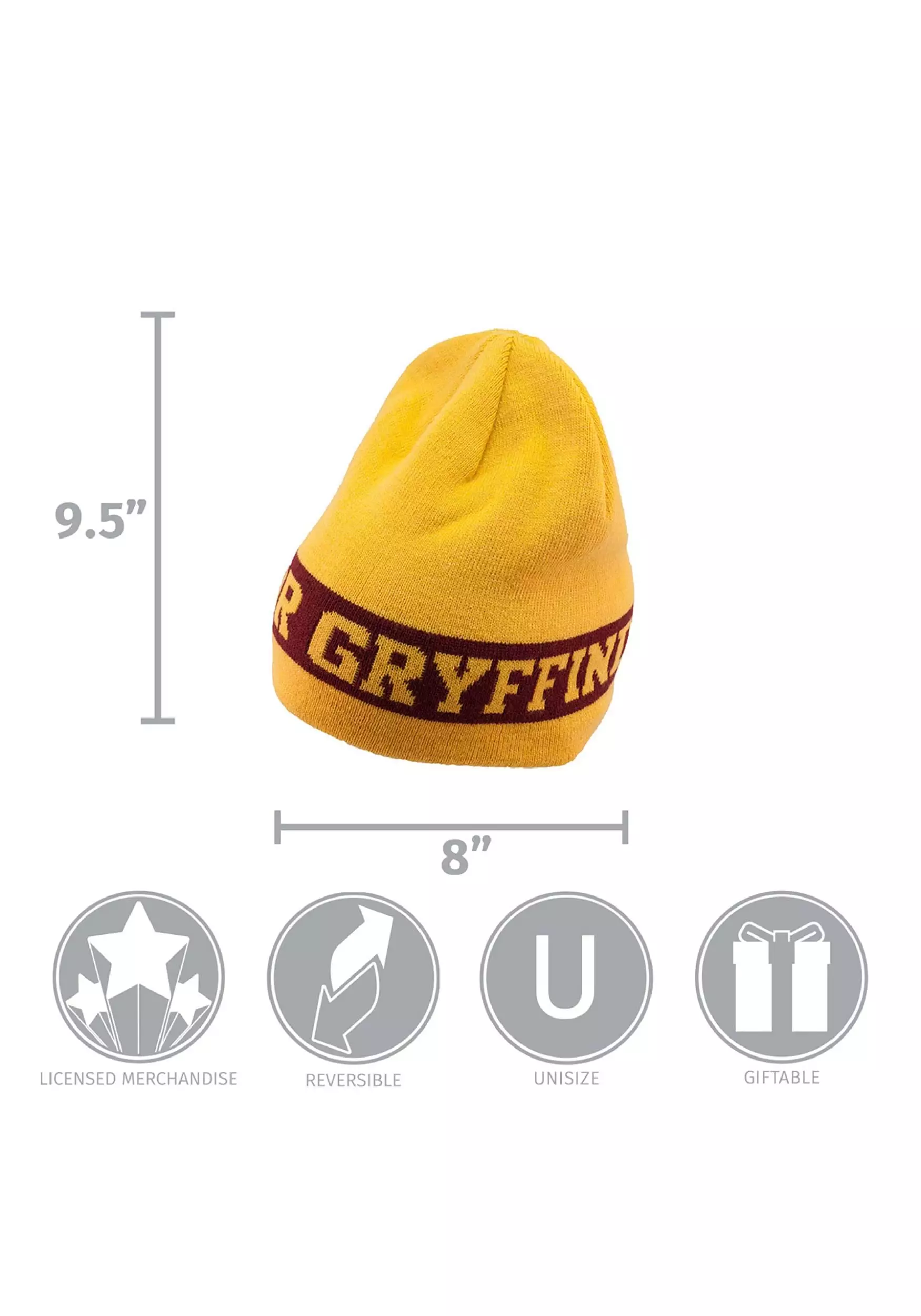 Elope Gryffindor Reversible Warm Knit Beanie 5 Elope Gryffindor Reversible Warm Knit Beanie - Image 3