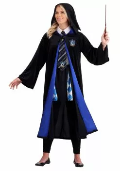 Jerry Leigh Harry Potter Deluxe Ravenclaw Robe Costume For Adults -Costumes Sales harry potter adult deluxe ravenclaw robe alt3