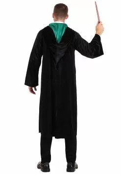 Jerry Leigh Harry Potter Deluxe Slytherin Robe Costume For Adults -Costumes Sales harry potter adult deluxe slytherin robe alt 1