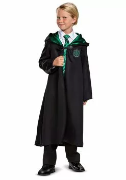 Disguise Harry Potter Classic Slytherin Robe Costume For Kids -Costumes Sales harry potter child classic slytherin robe costume alt 4