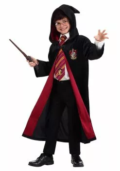 Jerry Leigh Harry Potter Kids Deluxe Gryffindor Robe Costume -Costumes Sales harry potter child deluxe gryffindor robe alt1