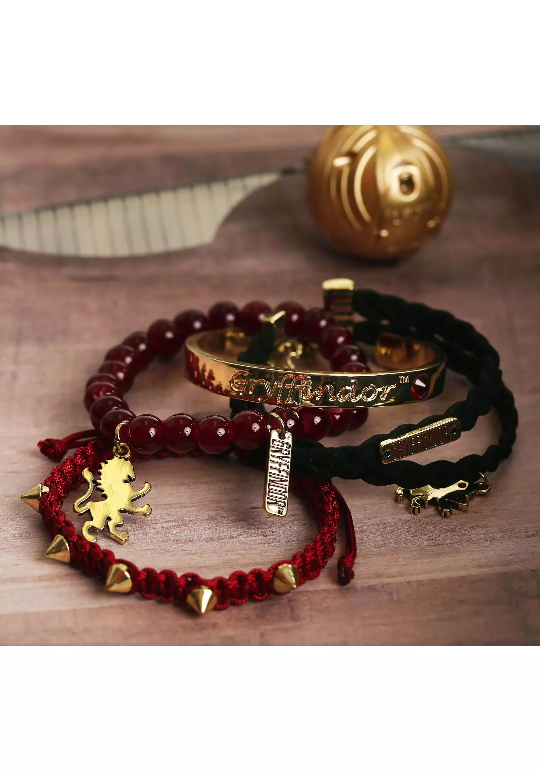 Bioworld Merchandising / Independent Sales Gryffindor Harry Potter Arm Party Bracelet Set 4 Bioworld Merchandising / Independent Sales Gryffindor Harry Potter Arm Party Bracelet Set - Image 2