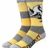Bioworld Merchandising / Independent Sales Hufflepuff Harry Potter Rugby Stripe Crew Socks -Costumes Sales harry potter hufflepuff rugby stripe crew socks