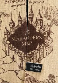Elope Harry Potter Marauders Map Knit Hat & Scarf Set 14 Elope Harry Potter Marauders Map Knit Hat & Scarf Set -Costumes Sales harry potter marauders map knit hat scarf alt 5