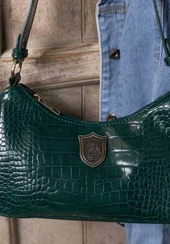 Bioworld Merchandising / Independent Sales Harry Potter Slytherin Metal Badge Shoulder Bag -Costumes Sales harry potter slytherin metal badge shoulder bag alt 6