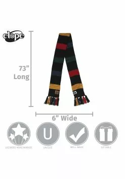 Elope Hogwarts Heathered Adult Knit Scarf -Costumes Sales hogwarts heathered knit scarf alt 3