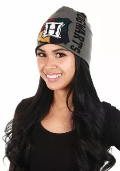Elope Hogwarts Reversible Knit Warm Beanie -Costumes Sales hogwarts reversible knit beanie alt 1