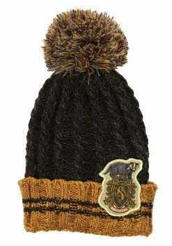 Elope Hufflepuff Heathered Pom Warm Beanie -Costumes Sales hufflepuff heathered pom beanie alt 3