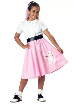 California Costume Collection Kids Pink Poodle Skirt Costume
