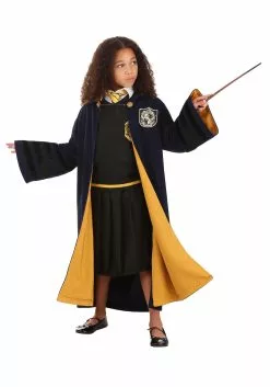 Elope Child Vintage Hogwarts Hufflepuff Robe -Costumes Sales kids vintage hogwarts hufflepuff robe alt 2