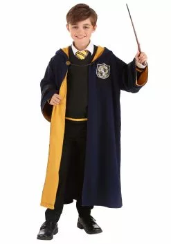 Elope Child Vintage Hogwarts Hufflepuff Robe -Costumes Sales kids vintage hogwarts hufflepuff robe alt 7
