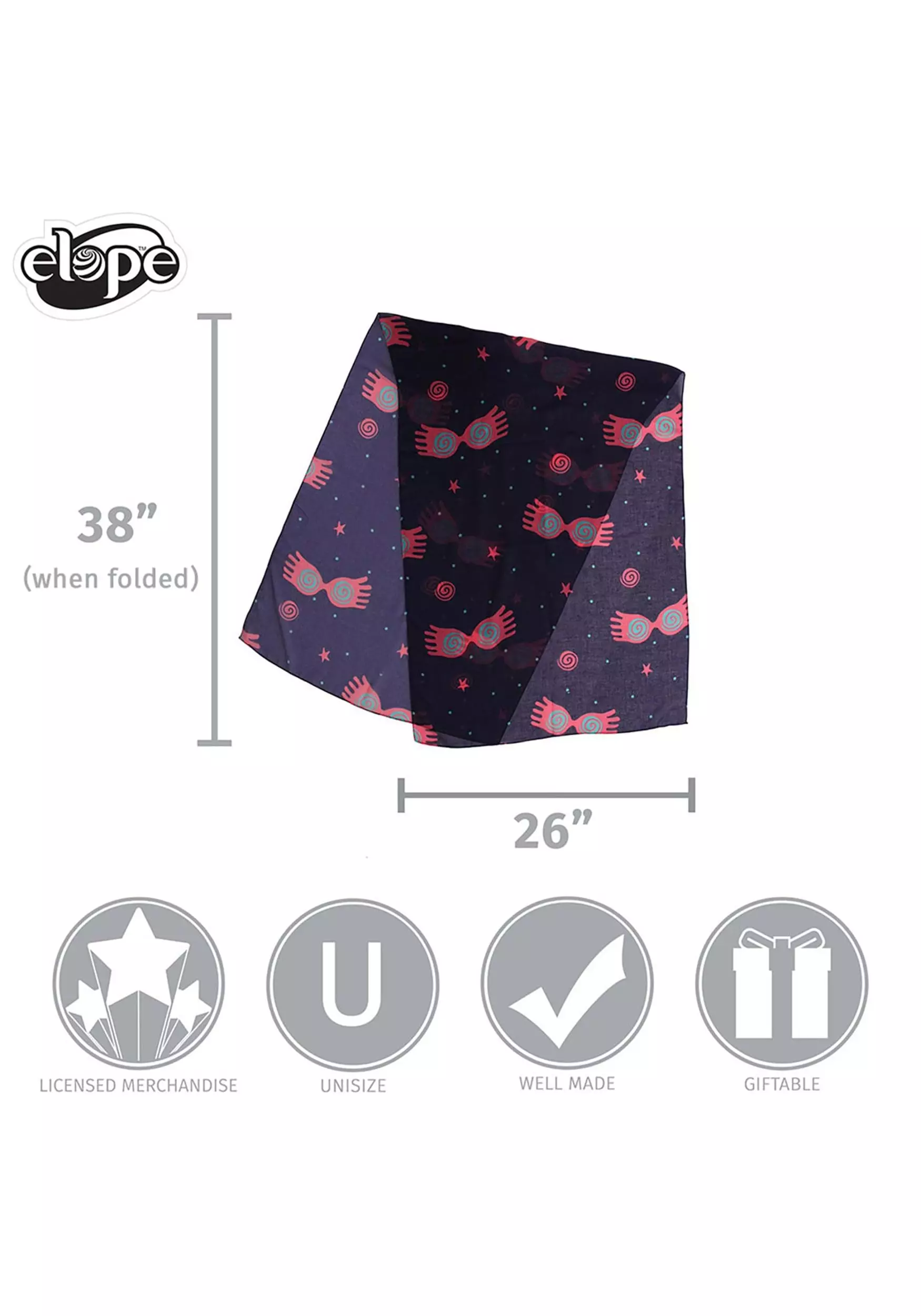 Elope Luna Lovegood Spectrespecs Purple Lightweight Scarf 6 Elope Luna Lovegood Spectrespecs Purple Lightweight Scarf - Image 4