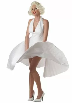 California Costume Collection Marilyn Monroe Deluxe White Halter Dress Costume