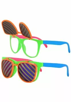 Elope Flip Up Neon Glasses -Costumes Sales neon flip ups glasses alt 3
