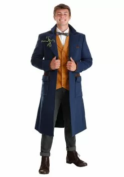 Haizhilan Garment CO., LTD Men's Newt Scamander Blue Jacket -Costumes Sales newt scamander jacket alt 3