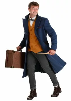 Haizhilan Garment CO., LTD Men's Newt Scamander Blue Jacket -Costumes Sales newt scamander jacket alt 4