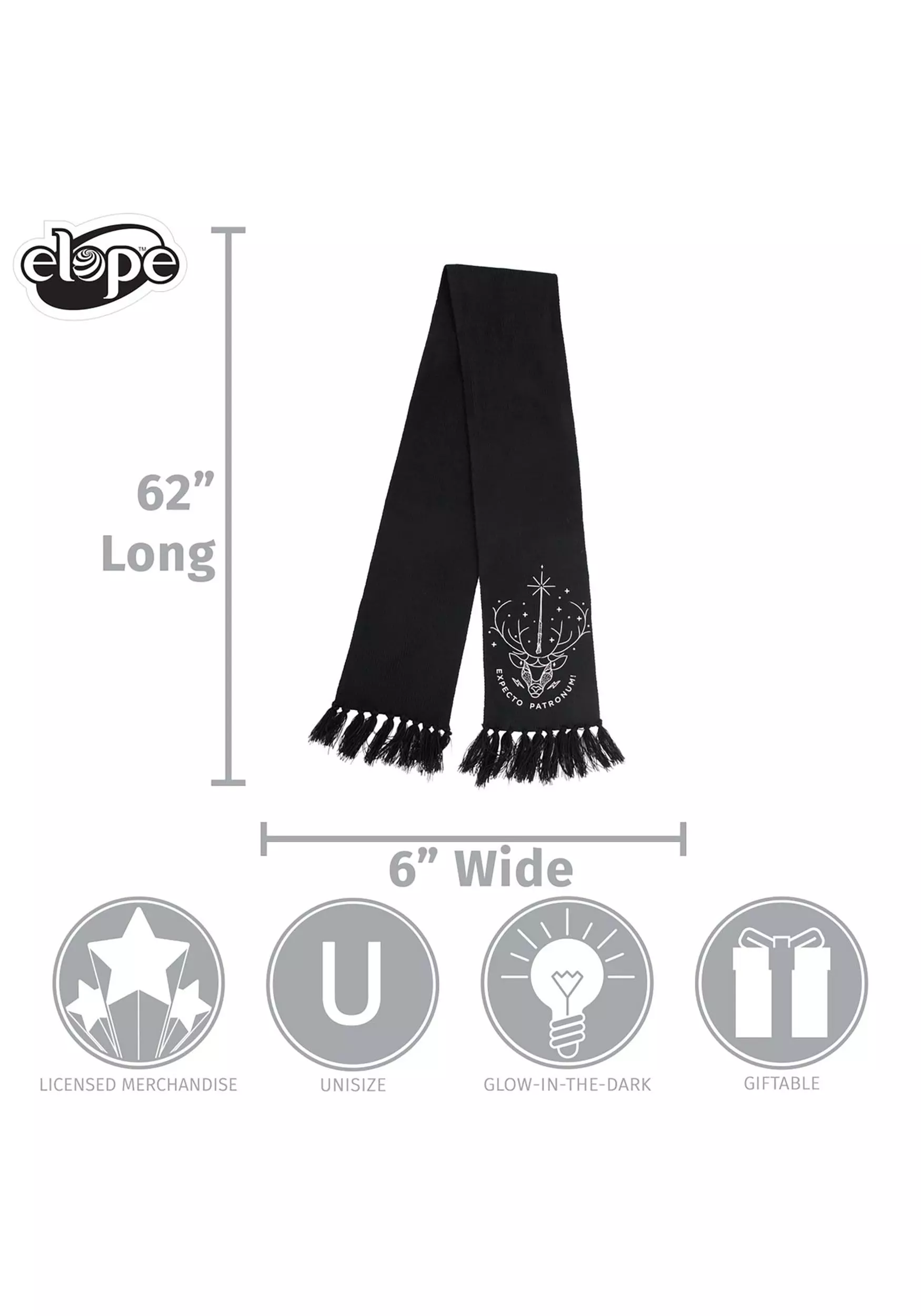 Elope Harry Potter Patronus Glow Knit Scarf 6 Elope Harry Potter Patronus Glow Knit Scarf - Image 4