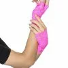 Smiffys Pink Fingerless Lace Gloves For Women