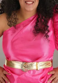 Fun Costumes Women's 80s Pink Pop Star Plus Size Costume -Costumes Sales plus size 80s pink pop star costume alt 3