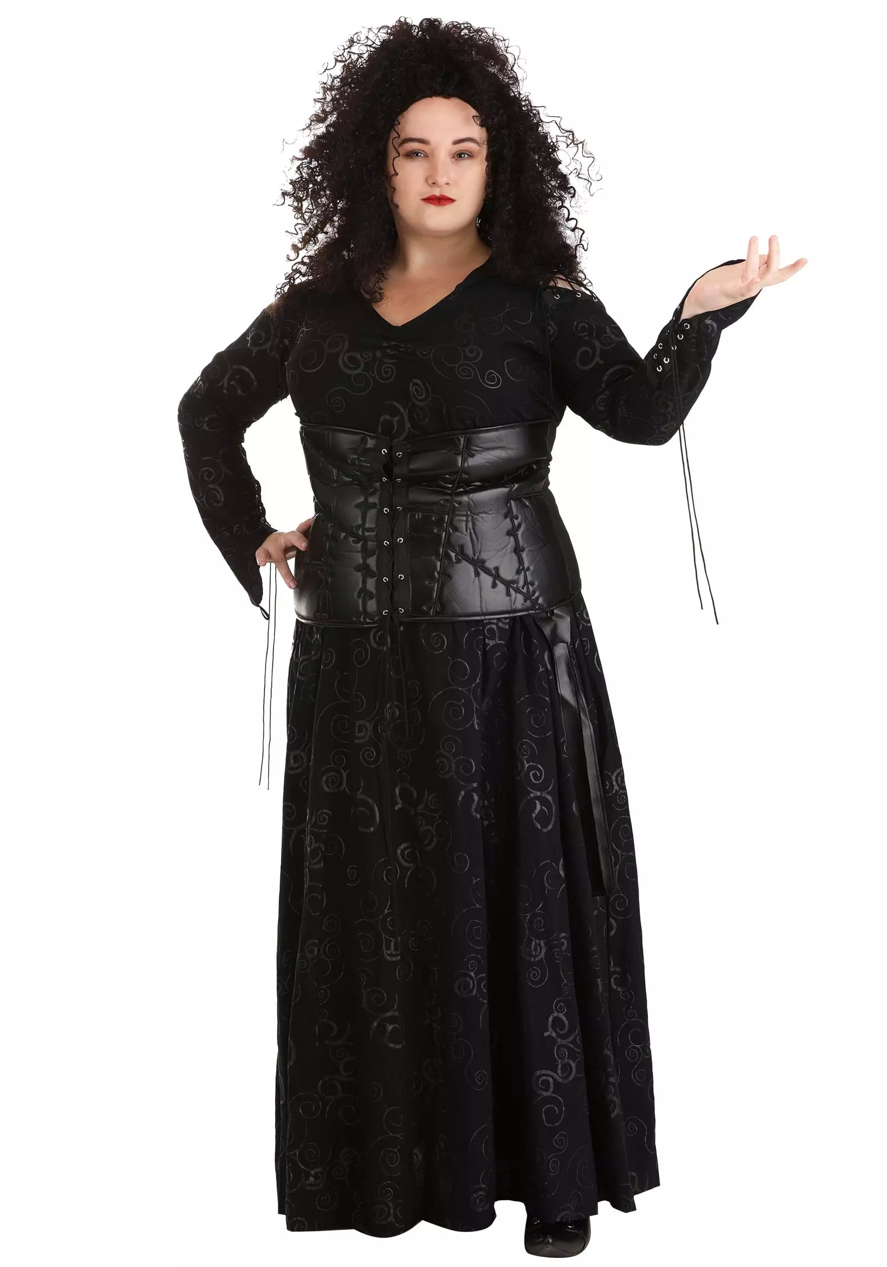 Jerry Leigh Deluxe Harry Potter Bellatrix Plus Size Womens Costume 5 Jerry Leigh Deluxe Harry Potter Bellatrix Plus Size Womens Costume - Image 3