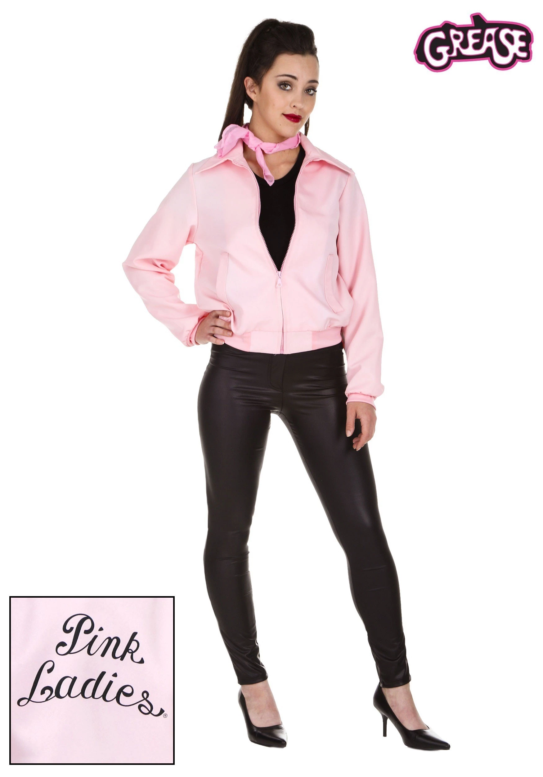 Fun Costumes Plus Size Deluxe Pink Ladies Jacket Costume 3 Fun Costumes Plus Size Deluxe Pink Ladies Jacket Costume