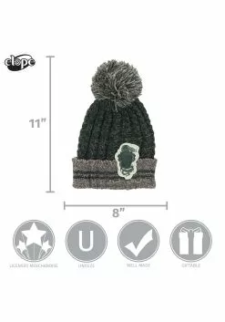 Elope Slytherin Heathered Pom Warm Beanie -Costumes Sales slytherin heathered pom beanie alt 6