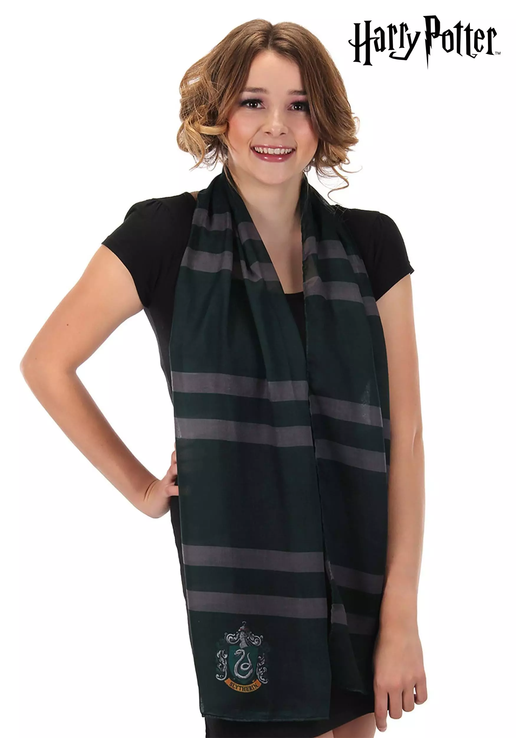 Elope Hogwarts Slytherin Lightweight Scarf 3 Elope Hogwarts Slytherin Lightweight Scarf