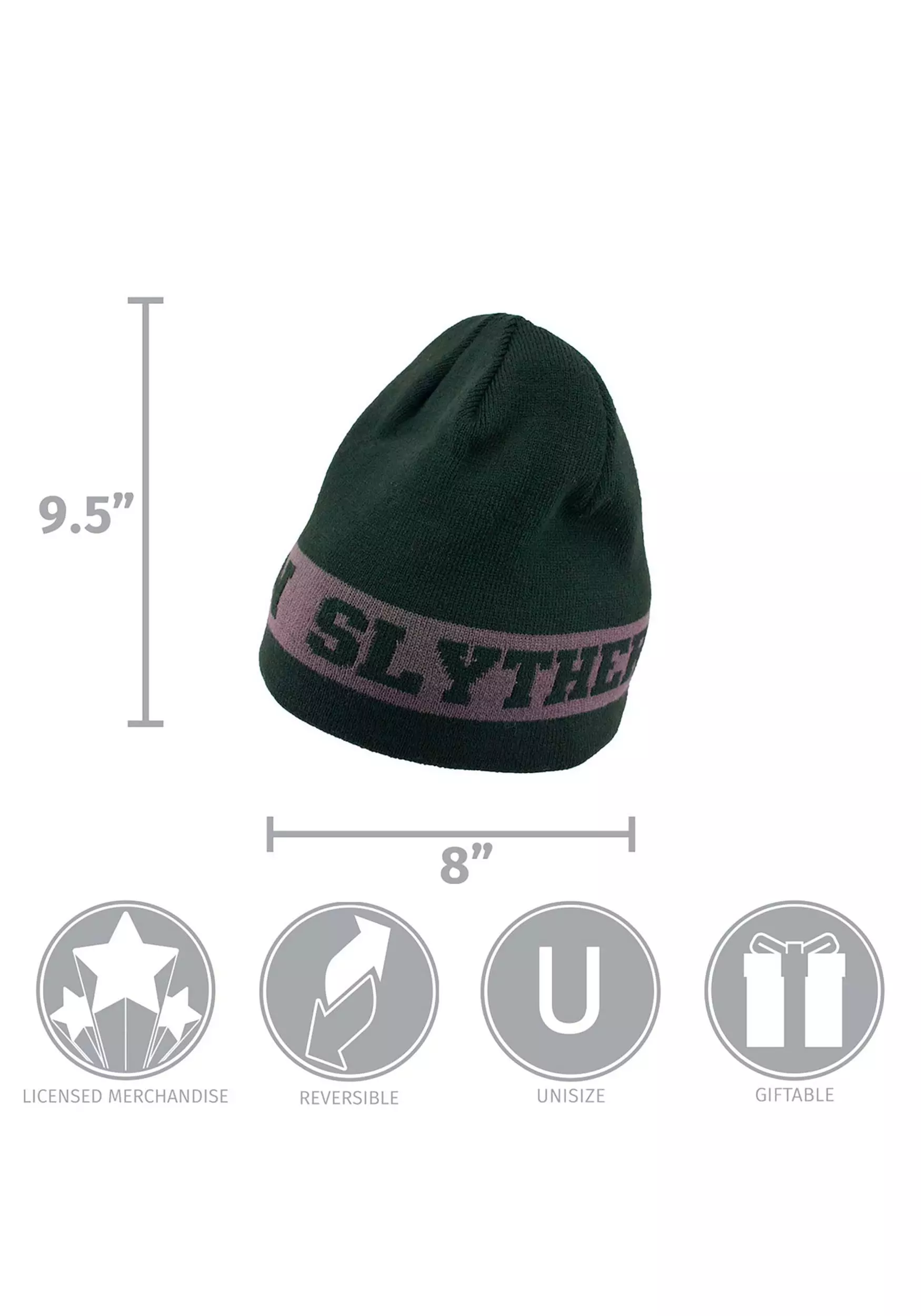 Elope Slytherin Reversible Warm Knit Beanie 5 Elope Slytherin Reversible Warm Knit Beanie - Image 3