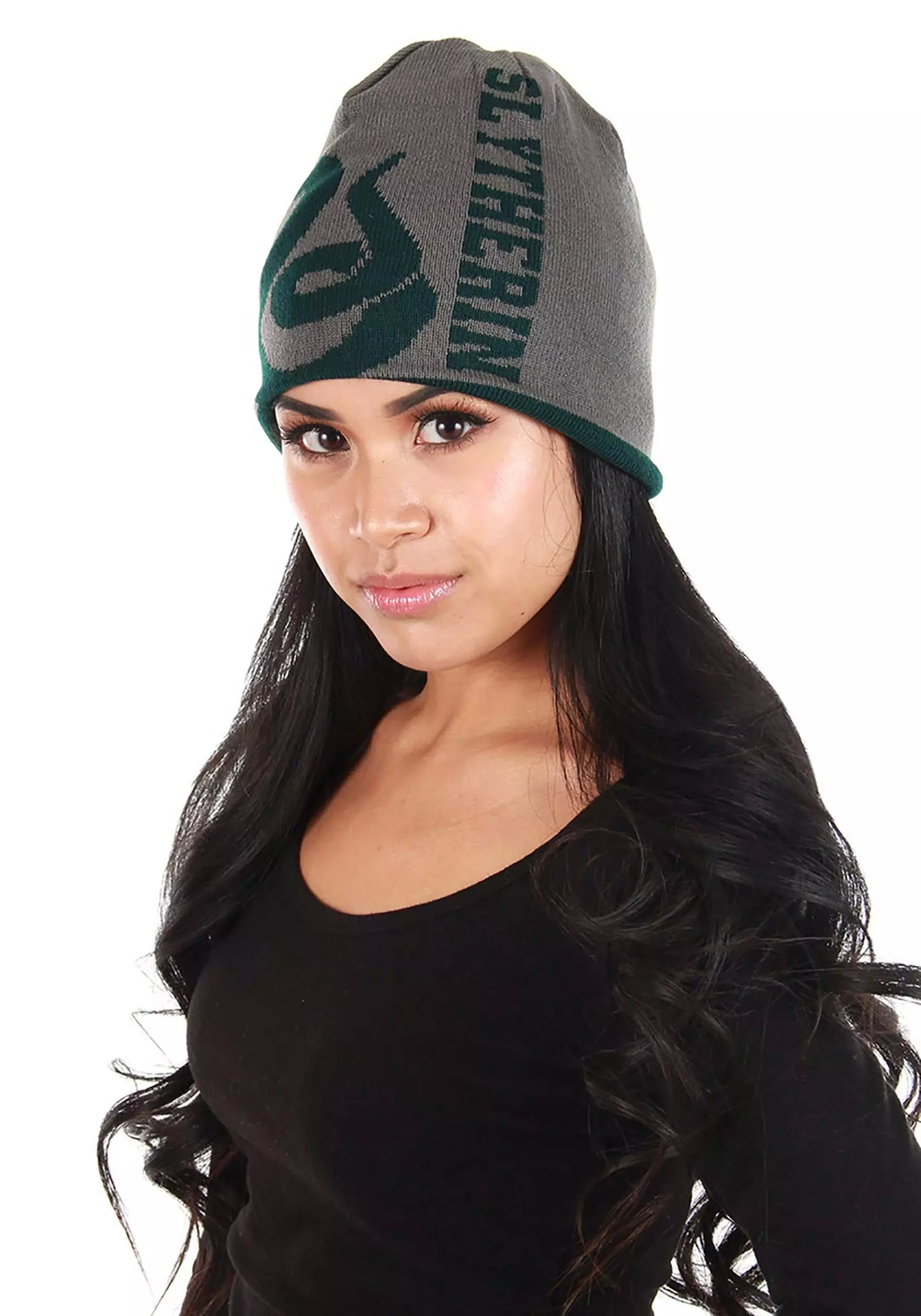 Elope Slytherin Reversible Warm Knit Beanie 6 Elope Slytherin Reversible Warm Knit Beanie - Image 4