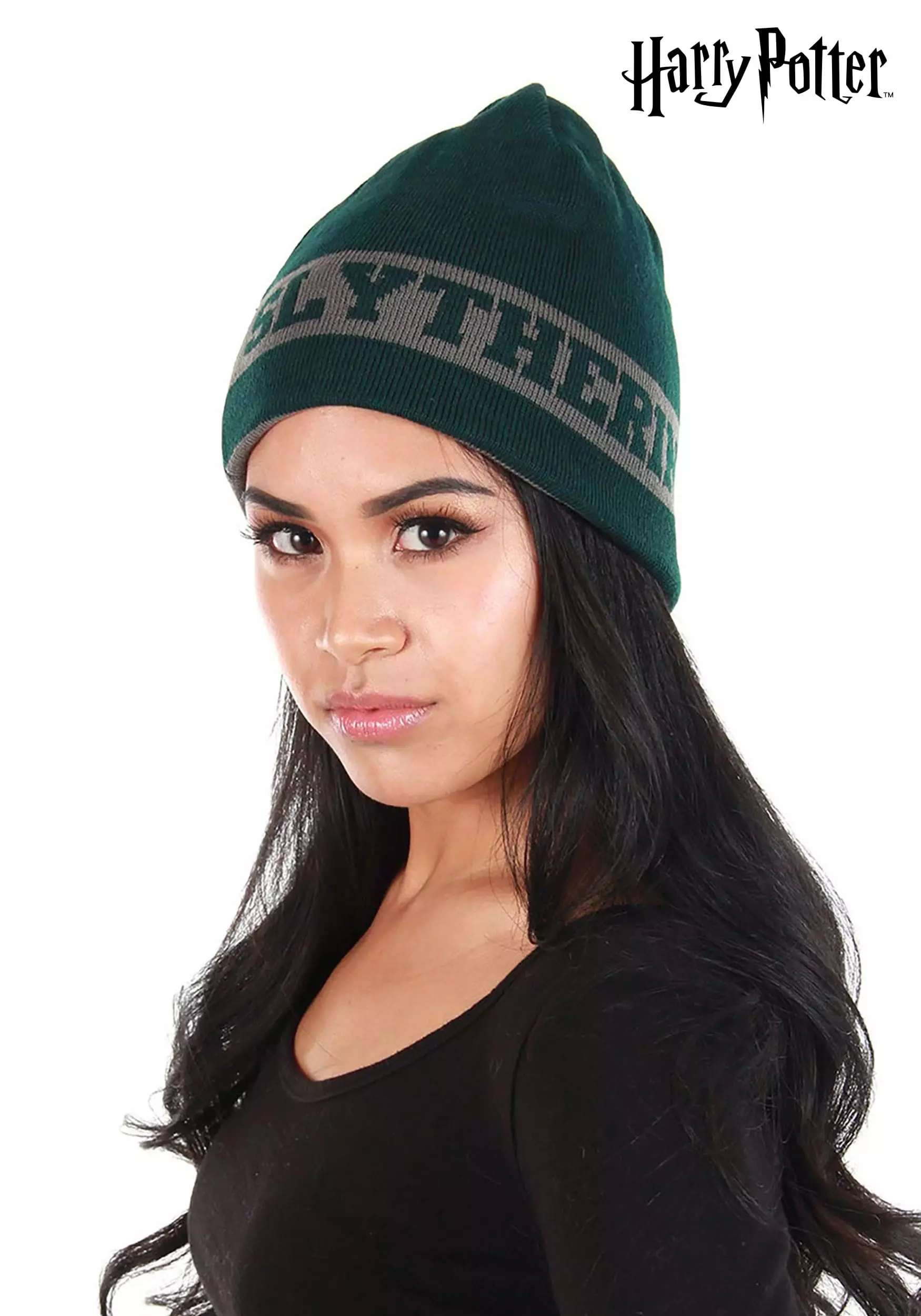 Elope Slytherin Reversible Warm Knit Beanie 3 Elope Slytherin Reversible Warm Knit Beanie