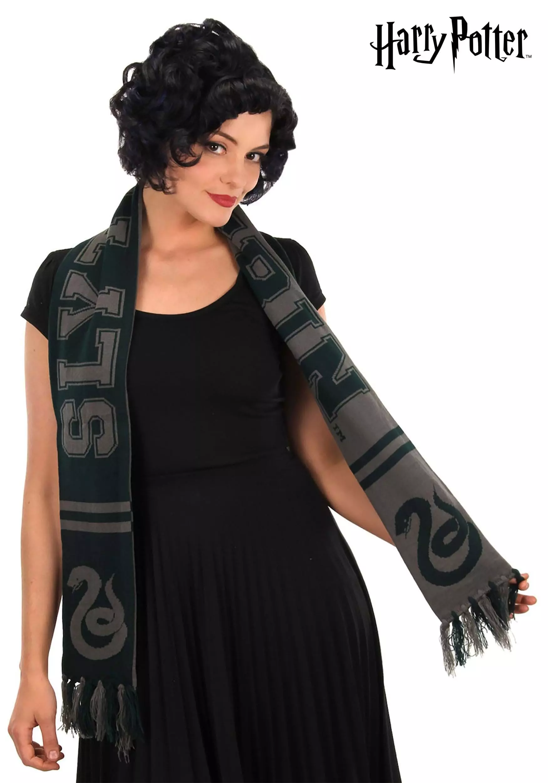 Elope Slytherin Reversible Winter Knit Scarf 3 Elope Slytherin Reversible Winter Knit Scarf