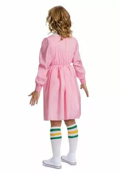 Disguise Stranger Things Deluxe Pink Dress Eleven Costume For Women -Costumes Sales stranger things adult deluxe pink dress eleven costume alt 2