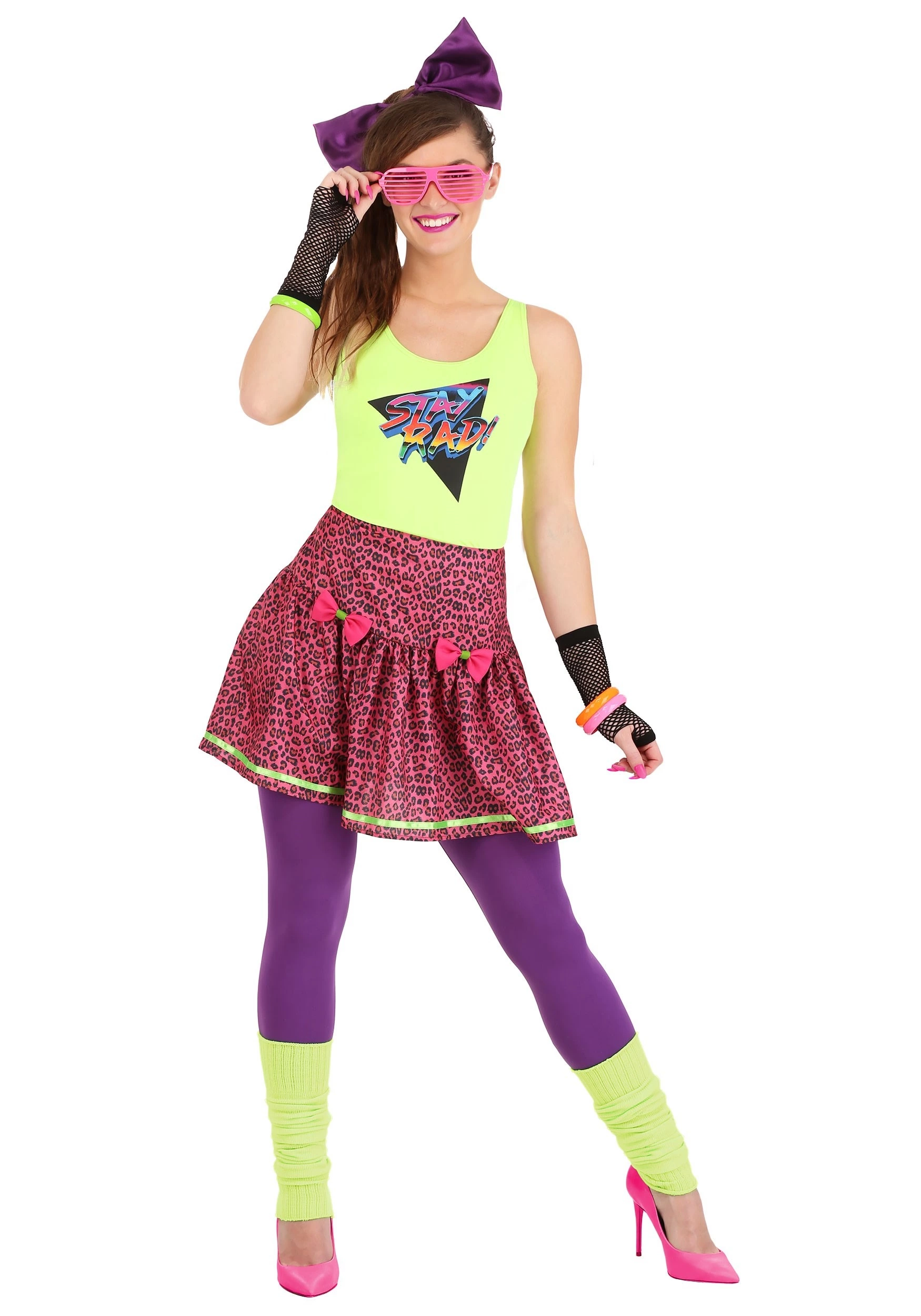 Fun Costumes Women's 80s Rad Costume 3 Fun Costumes Women's 80s Rad Costume