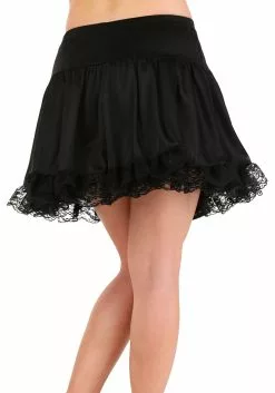 Fun Costumes Black Lace Petticoat W/ Tulle -Costumes Sales womens black lace petticoat 3